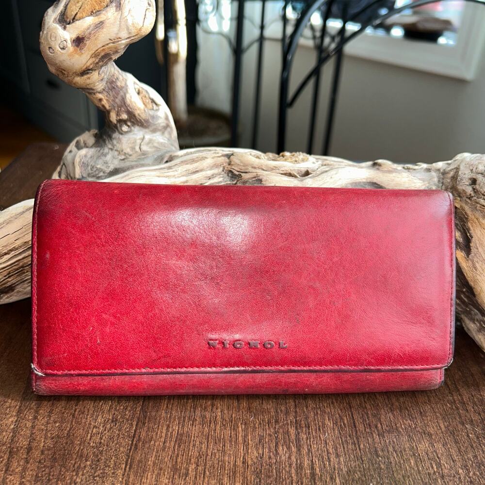 Harvey Nichols Knightsbridge London Red Leather Ladies Wallet